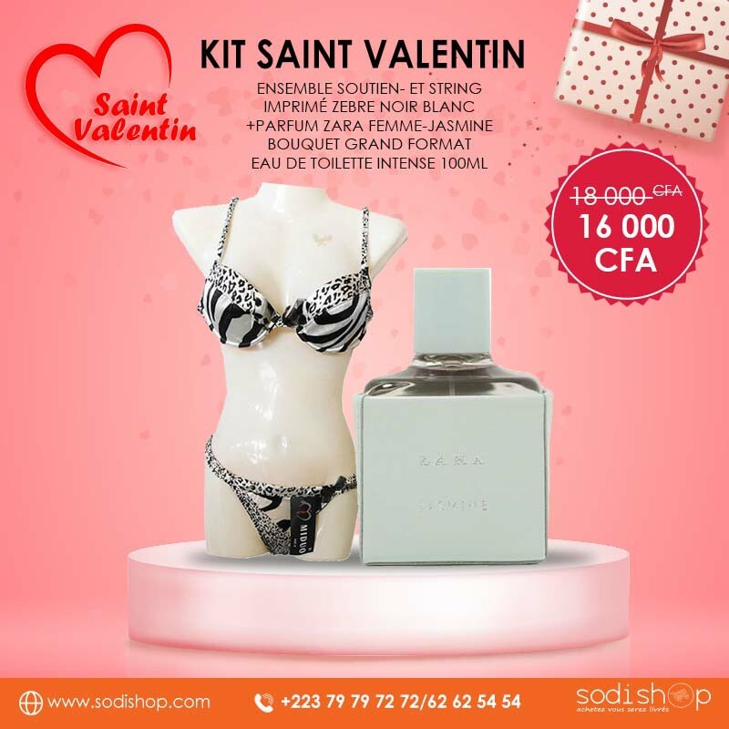 Kit Saint Valentin Cadeau Pour Elle Maillot de Bain à Imprimé