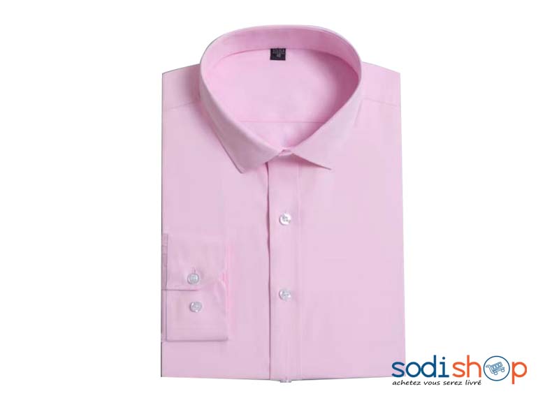 Chemise Classique Pour Affaires Soirées Matière en Coton Couleur