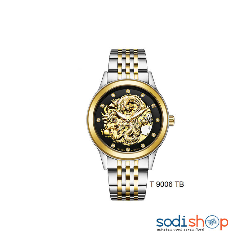 Montre de Luxe Tevise T-9006 Bracelet en Acier Inoxydable