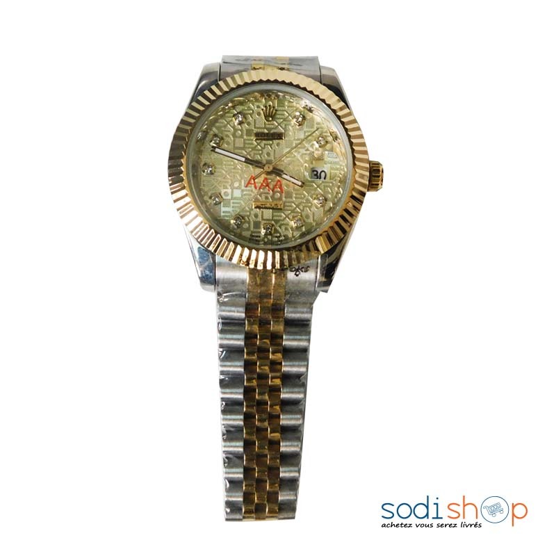 Rolex Montre de Luxe Pour Homme -Couleur Argent et Doré DIA00169