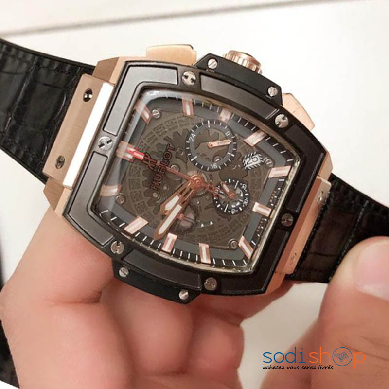 Montre Hublot Genève Originale Pour Homme Bracelet en Cuir