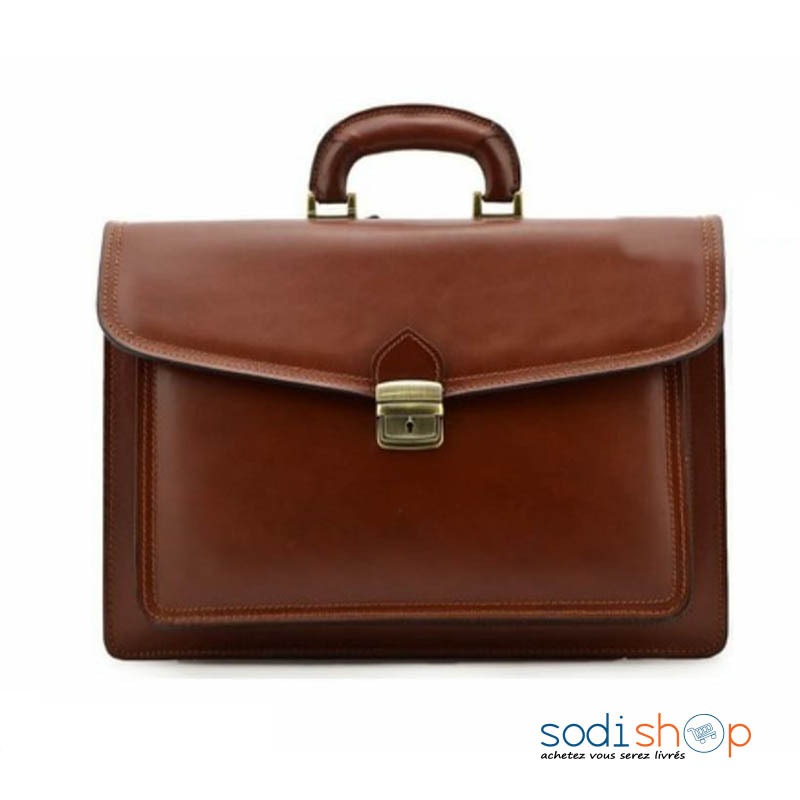 Malette Business en Cuir Véritable Porte-Document Sac à Main