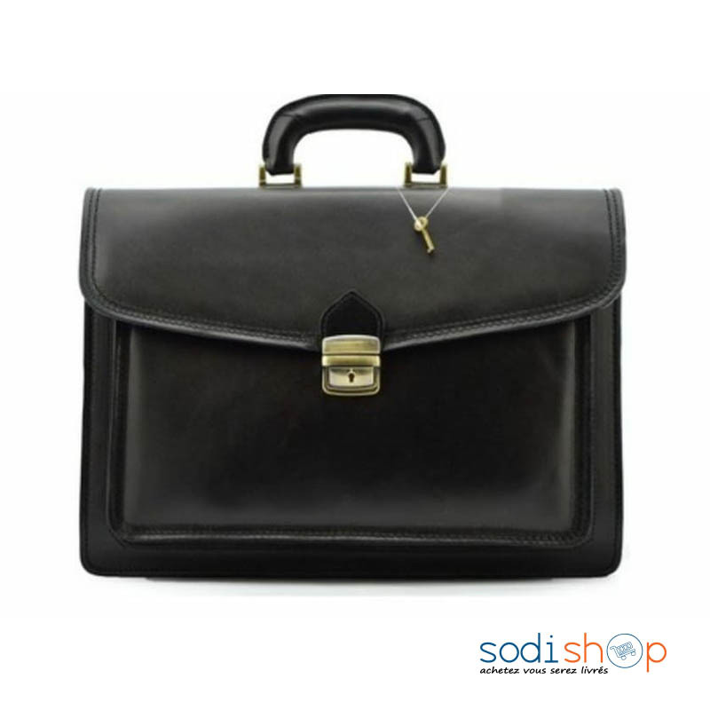 Corno D'oro Mallette En Cuir Pour Femme Et Homme, Sac Business Multipoches Pour L Ordinateur Sac Cartable Vintage Marron