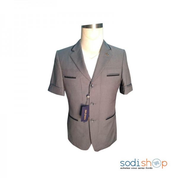 Veste Complet Pour Homme Manches Courtes Design Elégant Blazer