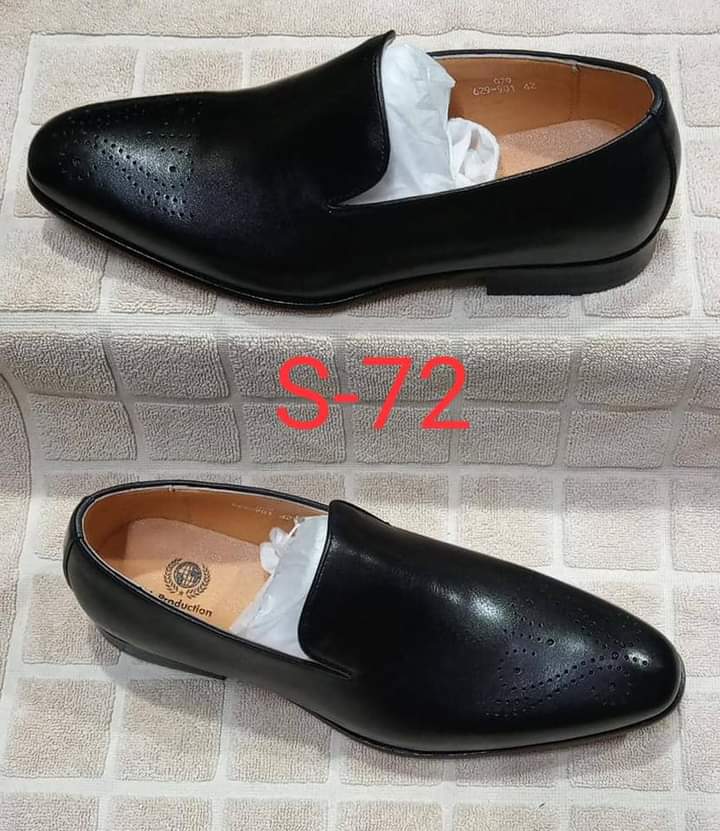 Soulier en Cuir Pour Homme Chaussures de Luxe Noir Empeigne